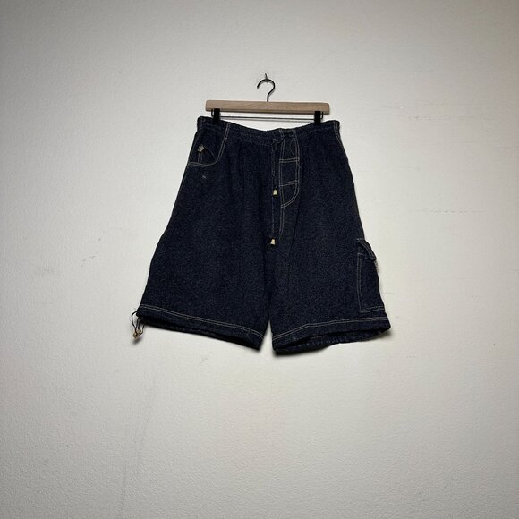 VTG Beyond The Limit Acrylic Sweat Short Men Grey Casual Baggy 90s Cargo Indie S - Picture 1 of 14